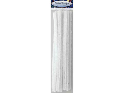WHITE CHENILLE  STEMS PIPE CLEANER